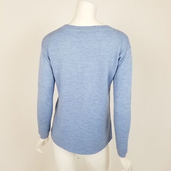 J. Crew Blue Merino Wool Swing Pullover Sweater - Picture 8 of 8